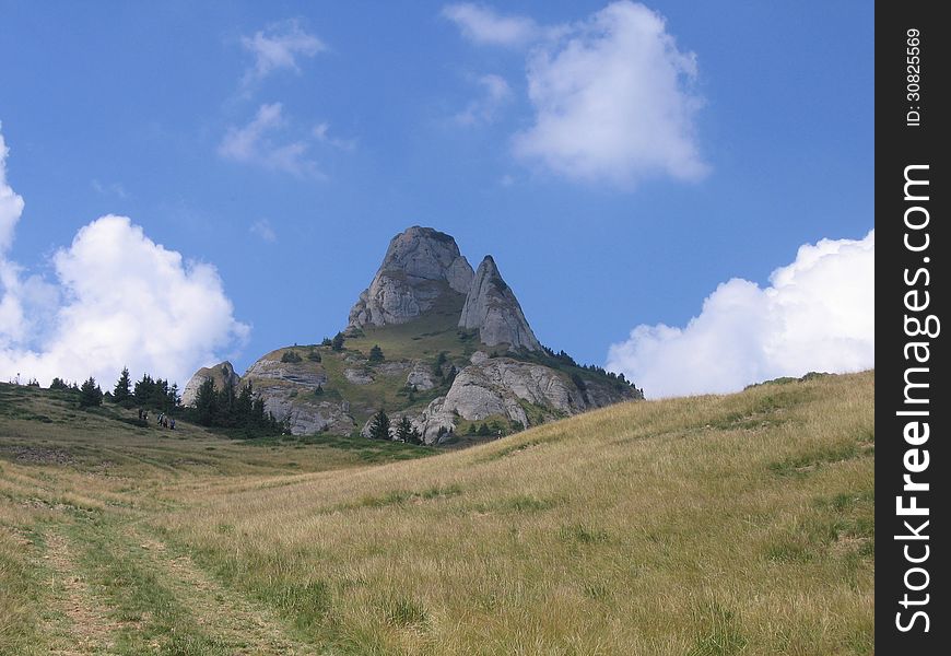 Ciucas mountains from Carpathians in Romania