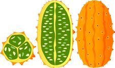 Horned Melon, Kiwano, African Horned Cucumber Stock Photography Horned Melon, Kiwano, African Horned Cucumber Stock Photography