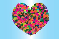 Big Colorful Heart Royalty Free Stock Photo Big Colorful Heart Royalty Free Stock Photo