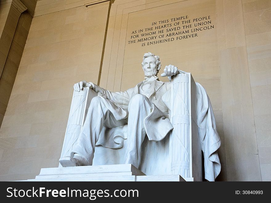 Statue of Lincoln Washington DC. Statue of Lincoln Washington DC
