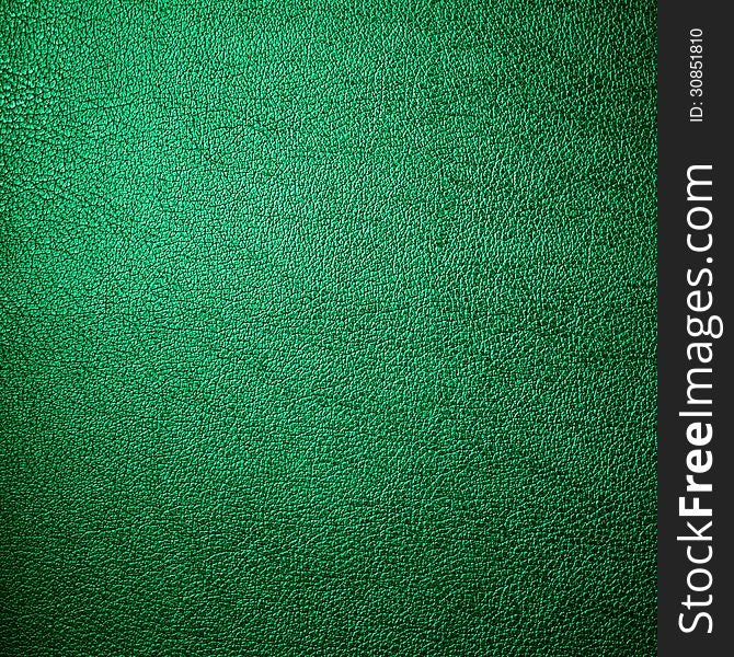 Green Leather Texture Made From Deer Skin