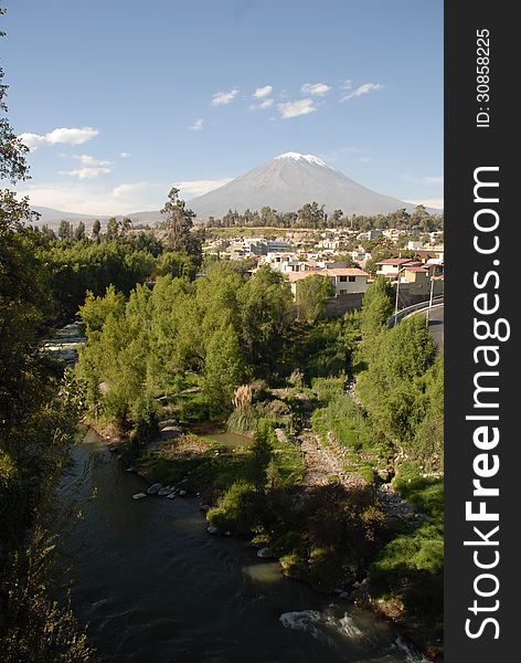 Looking out towards the Andes of Peru, South America. Looking out towards the Andes of Peru, South America.