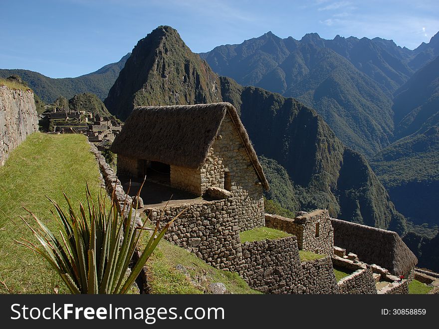 A view of Machu Picchu living quarters.