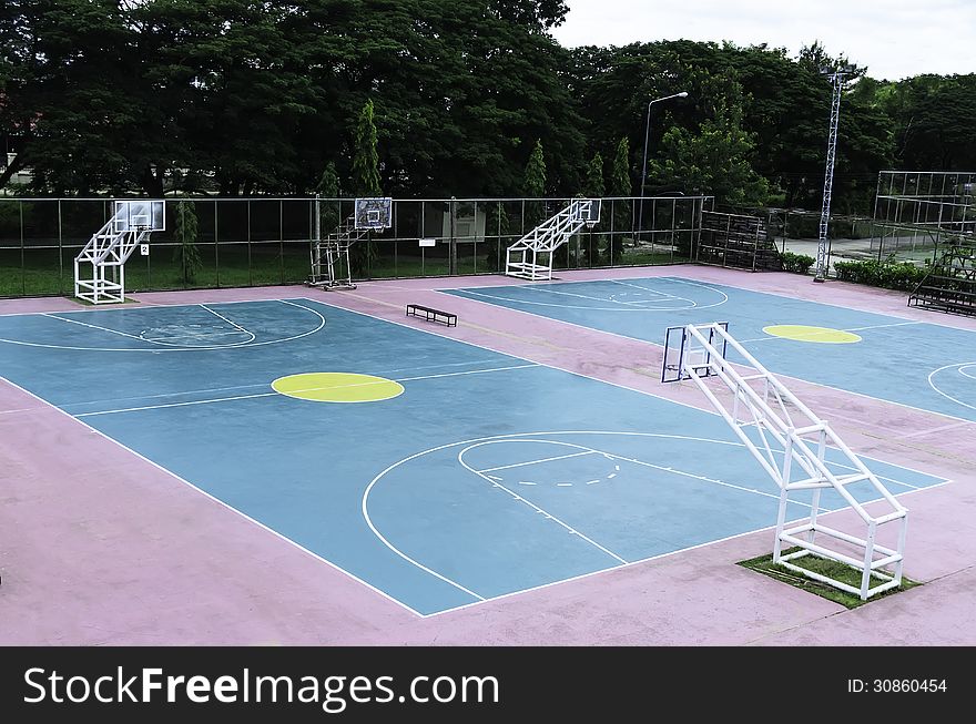 Old basketball court in university