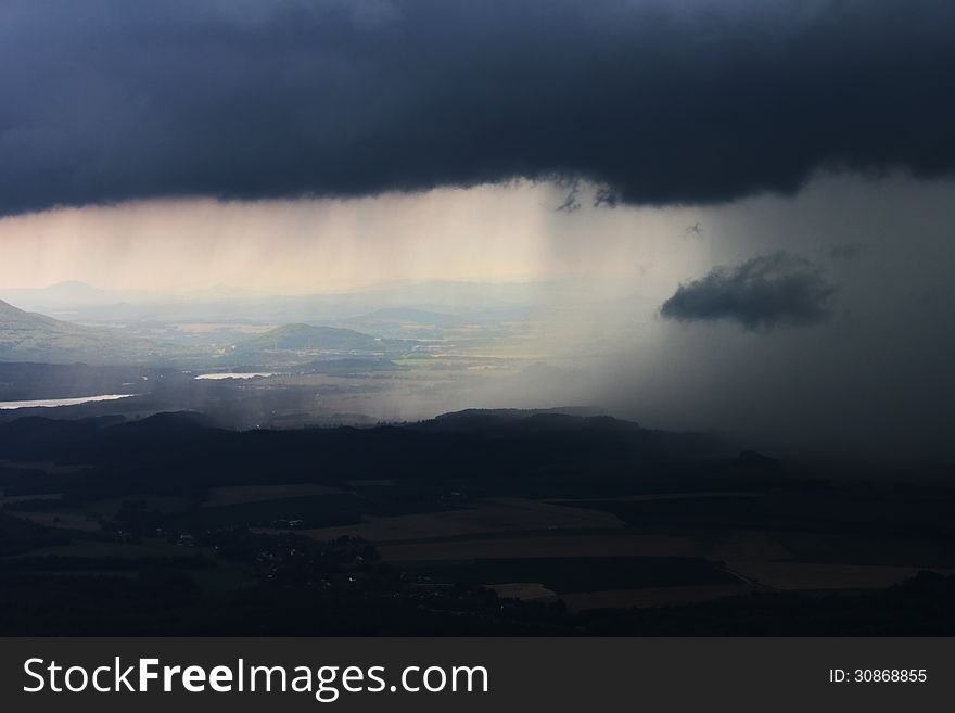 Coming evening storm from Jested tower.