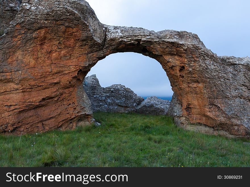 Arch Rock in Sehlabathebe NP, Lesotho