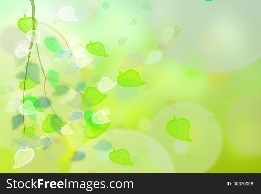 Abstract background with green leaflets. Abstract background with green leaflets