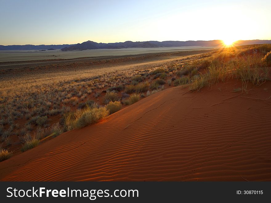 Kalahari Sunrise in Naukluft NP, Namibia