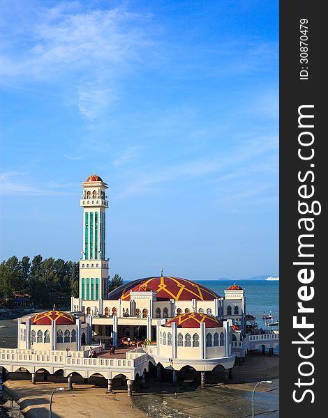 Mosque near the sea in Malaysia. Mosque near the sea in Malaysia