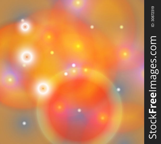Orange abstract background with white circles