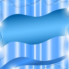 Vector Background With Blue Waves Royalty Free Stock Photography