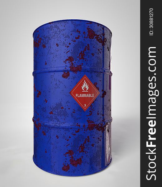 Colorfull and corroding containers for oil and other fuel. Colorfull and corroding containers for oil and other fuel