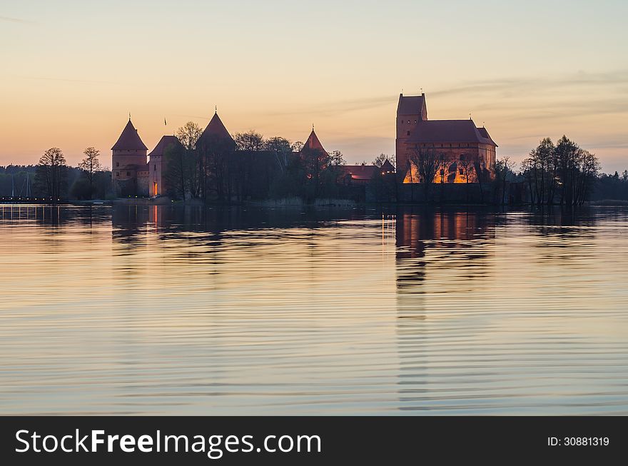 Lithuania. Trakai Island Castle. Gothic style.