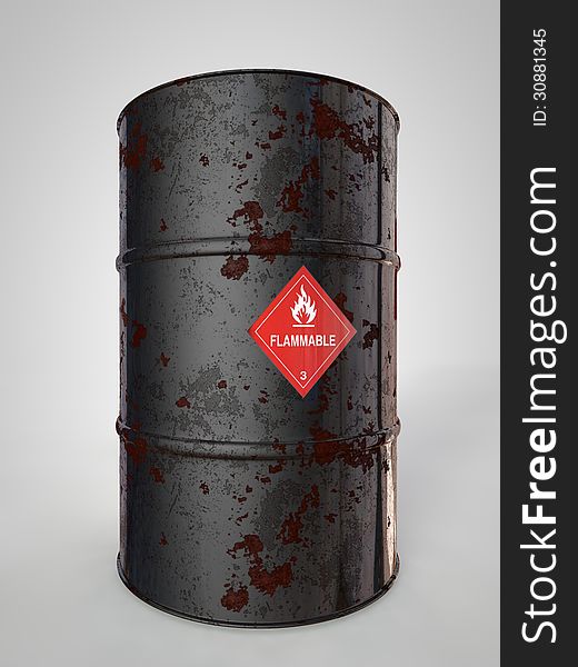 Colorfull and corroding containers for oil and other fuel. Colorfull and corroding containers for oil and other fuel