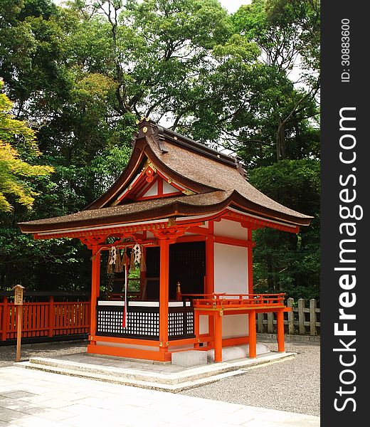 Old building in temple in Japan. Old building in temple in Japan