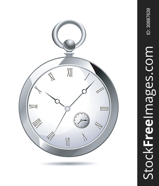 Vector mechanical clock, illustration eps 10