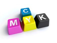 Cmyk Keys Royalty Free Stock Images