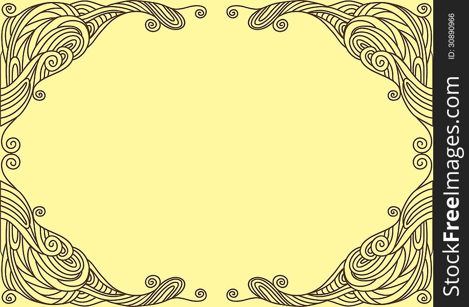 Ornamental background with twisty linear tracery. Ornamental background with twisty linear tracery