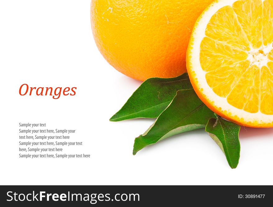 Oranges With Leaves
