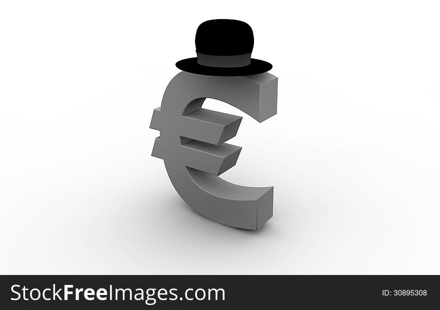 Euro Symbol With A Hat