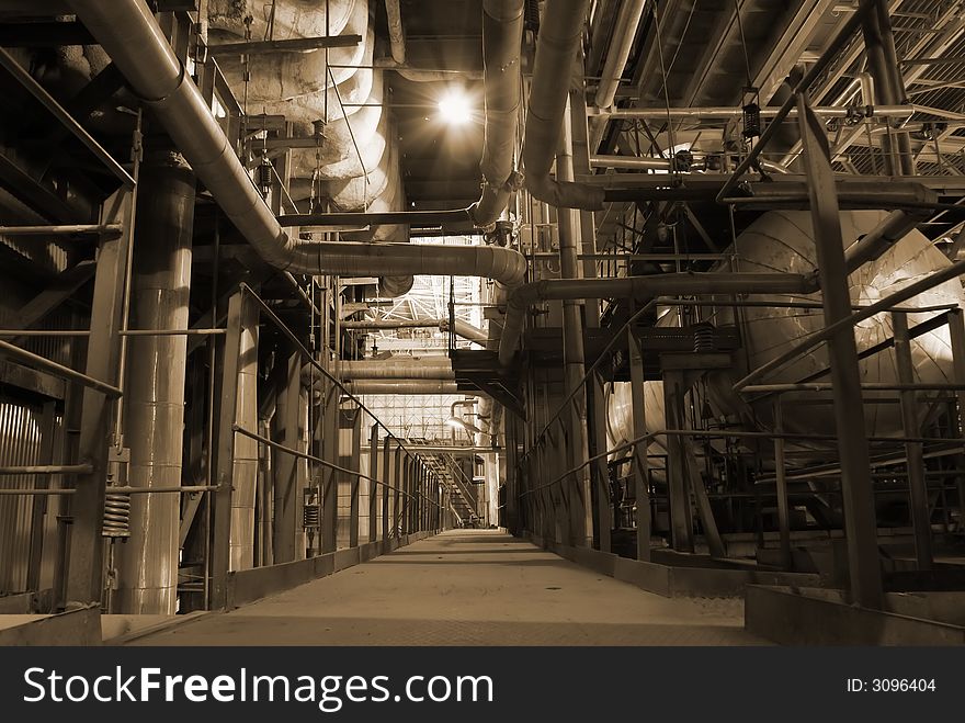 Pipes Inside Energy Plant