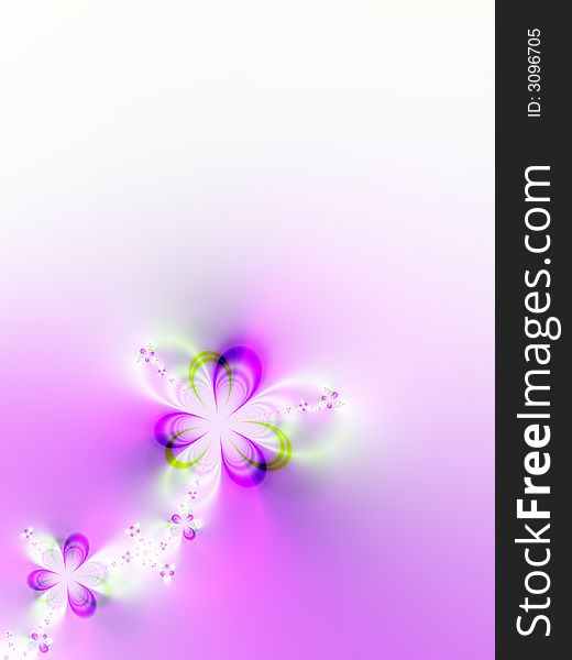 Beautiful abstract flower.Fractal image