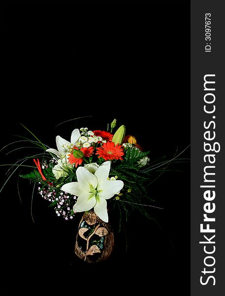 Classic flower bouquet in a vase