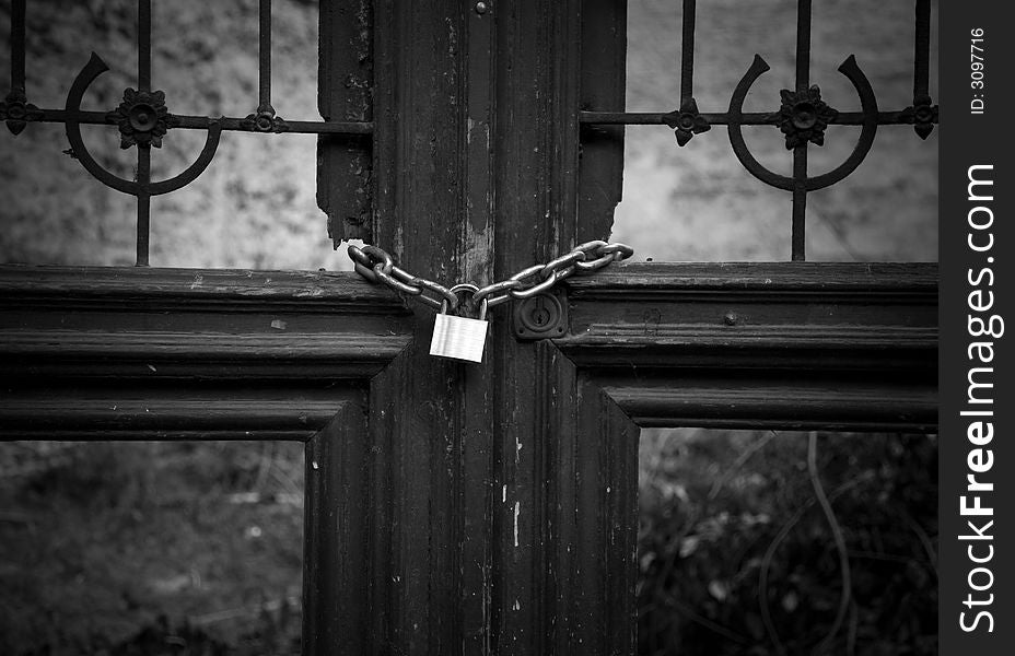 Broken door frame of a demolished building in Madrid. Broken door frame of a demolished building in Madrid.