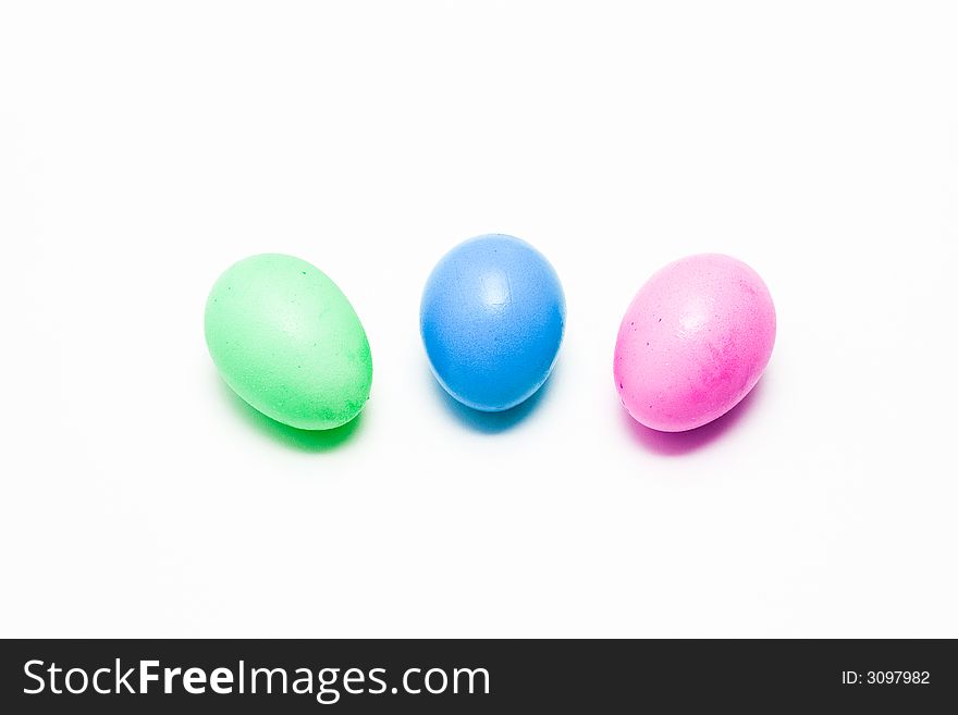 Three Eggs Colored