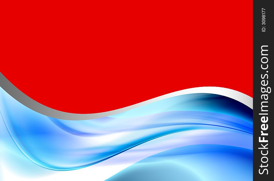 Abstract composition with flowing design