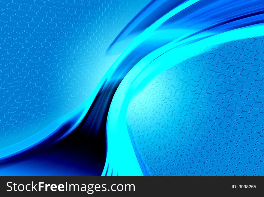 Abstract composition with flowing design