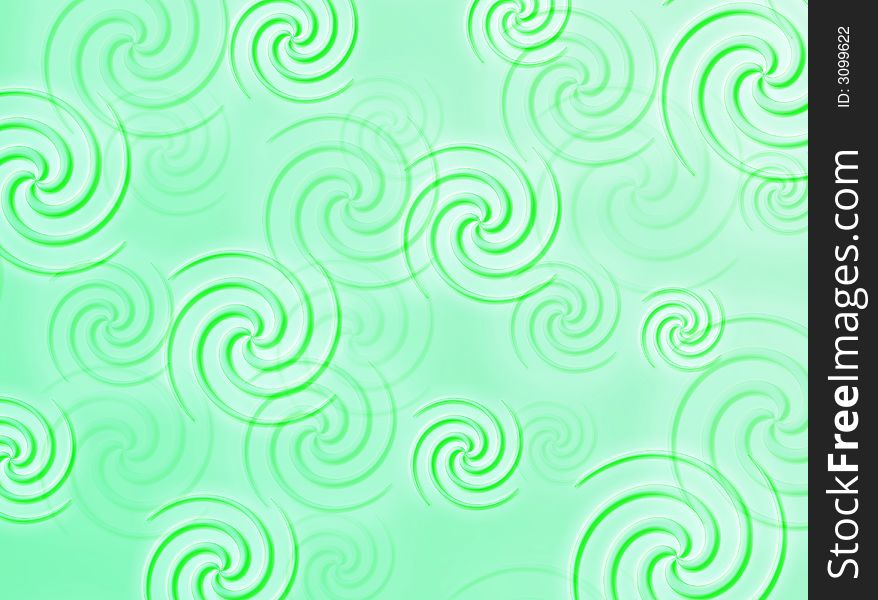 A green background with lines and swirls. A green background with lines and swirls