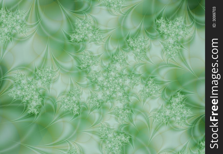 Funky abstract green background derived from a fractal