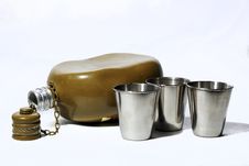 Flask And Wineglasses Royalty Free Stock Images