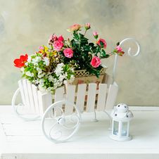 Wheelbarrow Full Of Flowers Royalty Free Stock Photo Wheelbarrow Full Of Flowers Royalty Free Stock Photo