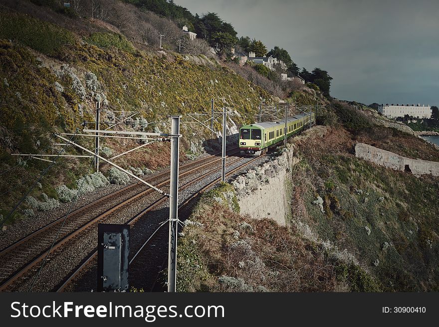 Railway In Mountains Colorful