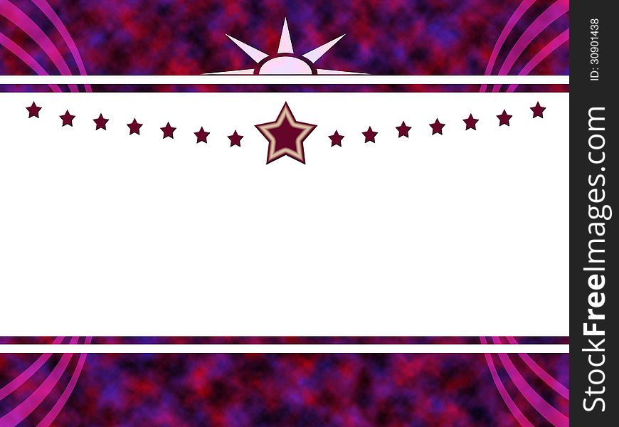 Decorative abstract design with stars and copy text. Decorative abstract design with stars and copy text.