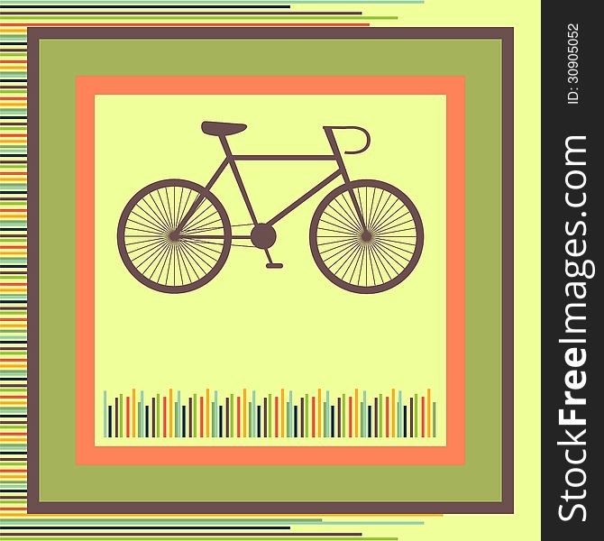 Bicycle. greeting card