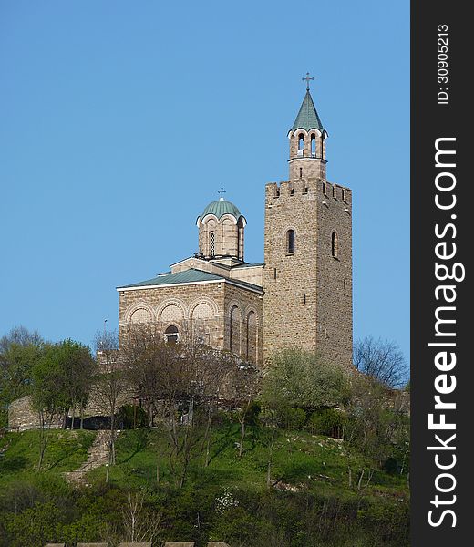 A view at the Patriarchal church at Tzarevetz fortress. A view at the Patriarchal church at Tzarevetz fortress