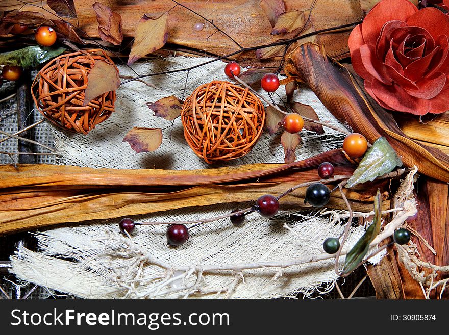 Funeral abstract background with dry elements.