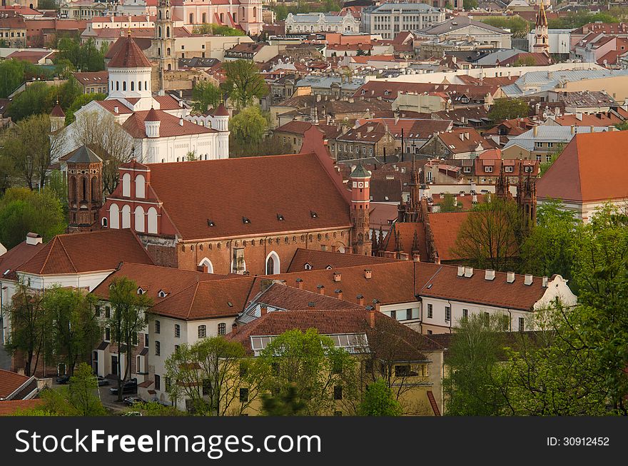 Lithuania. Vilnius Old Town in the spring