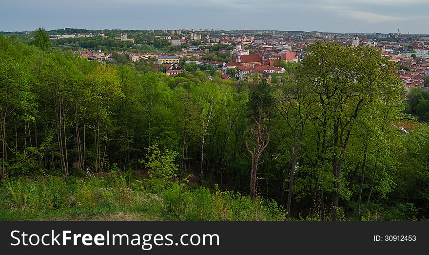 Lithuania. Vilnius Old Town In The Spring