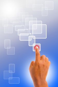 Hand Pushing A Button Royalty Free Stock Images Hand Pushing A Button Royalty Free Stock Images