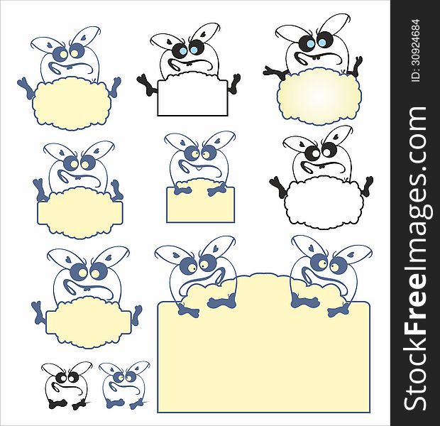 Children frame pattern with funny monster. Children frame pattern with funny monster