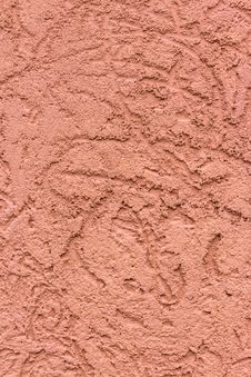 Ornament On A Pink Plaster Royalty Free Stock Photo Ornament On A Pink Plaster Royalty Free Stock Photo
