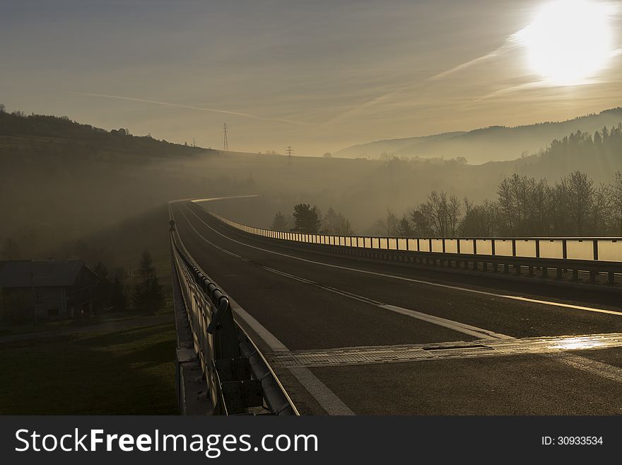 Bridge in Zywiec Beskid Mountains in Poland. Bridge in Zywiec Beskid Mountains in Poland