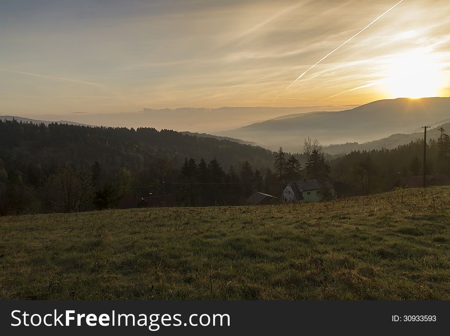 Sunrise Over The Mountains