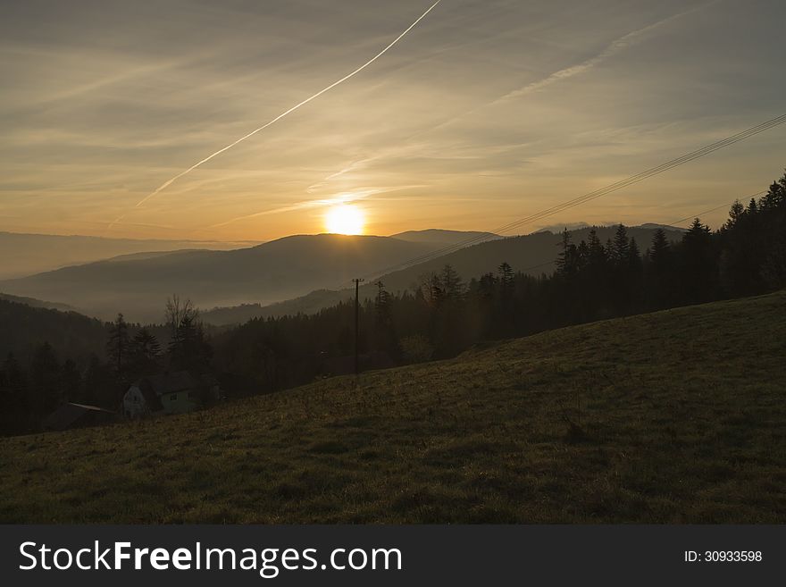 Sunrise Over The Mountains