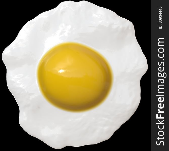 Clean image of a fried egg