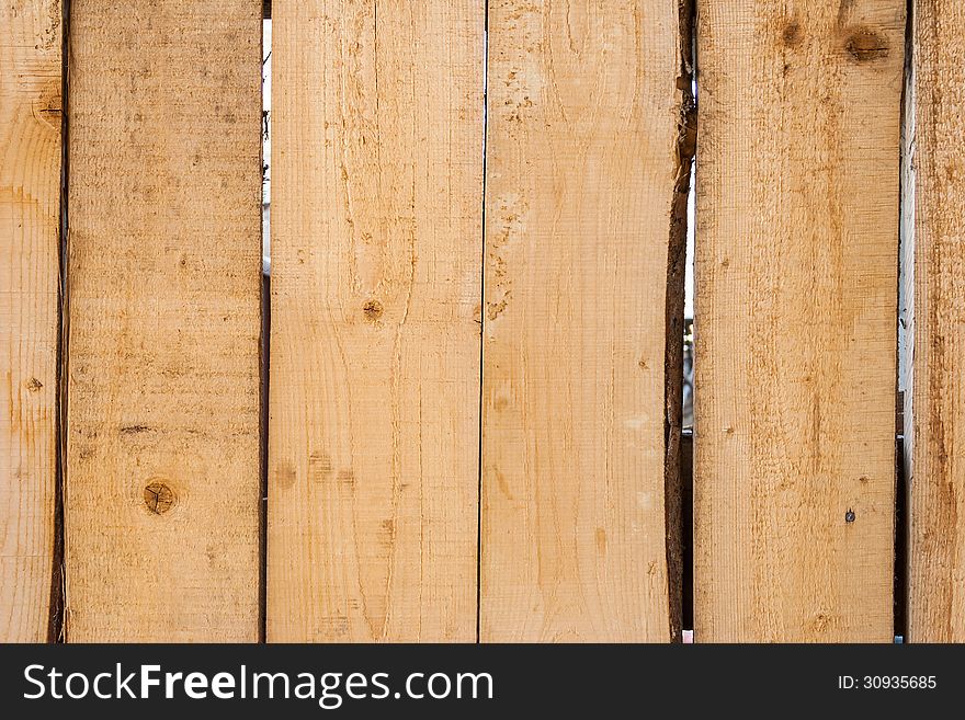 Unpainted Wooden Fence